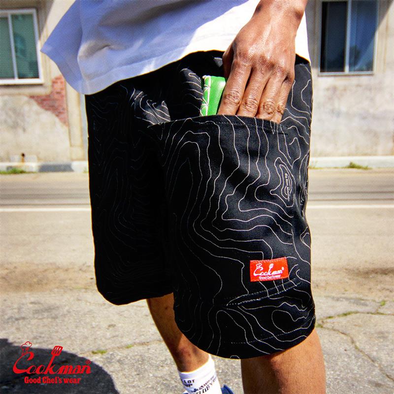 Cookman Chef Short Pants Front Pocket - Big Bear : Black