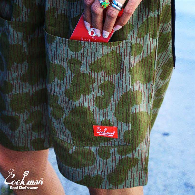 Cookman Chef Short Pants Front Pocket - Raindrop Camo : Green