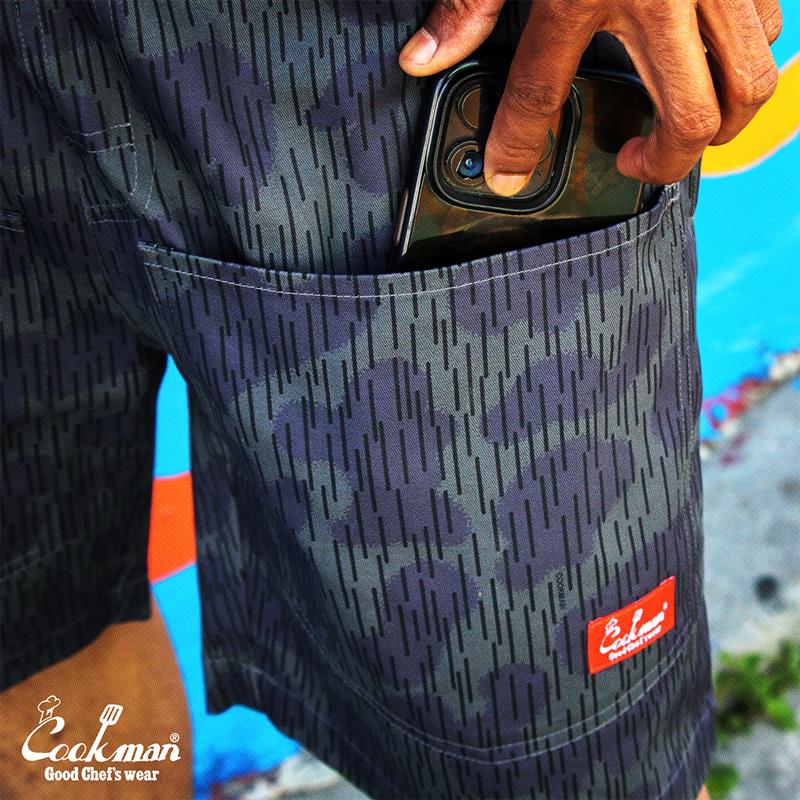 Cookman Chef Short Pants Front Pocket - Raindrop Camo : Gray