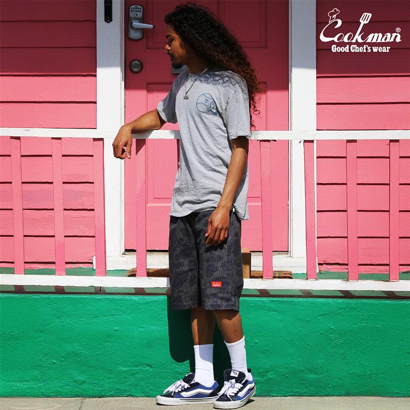 Cookman Chef Short Pants Front Pocket - Raindrop Camo : Gray