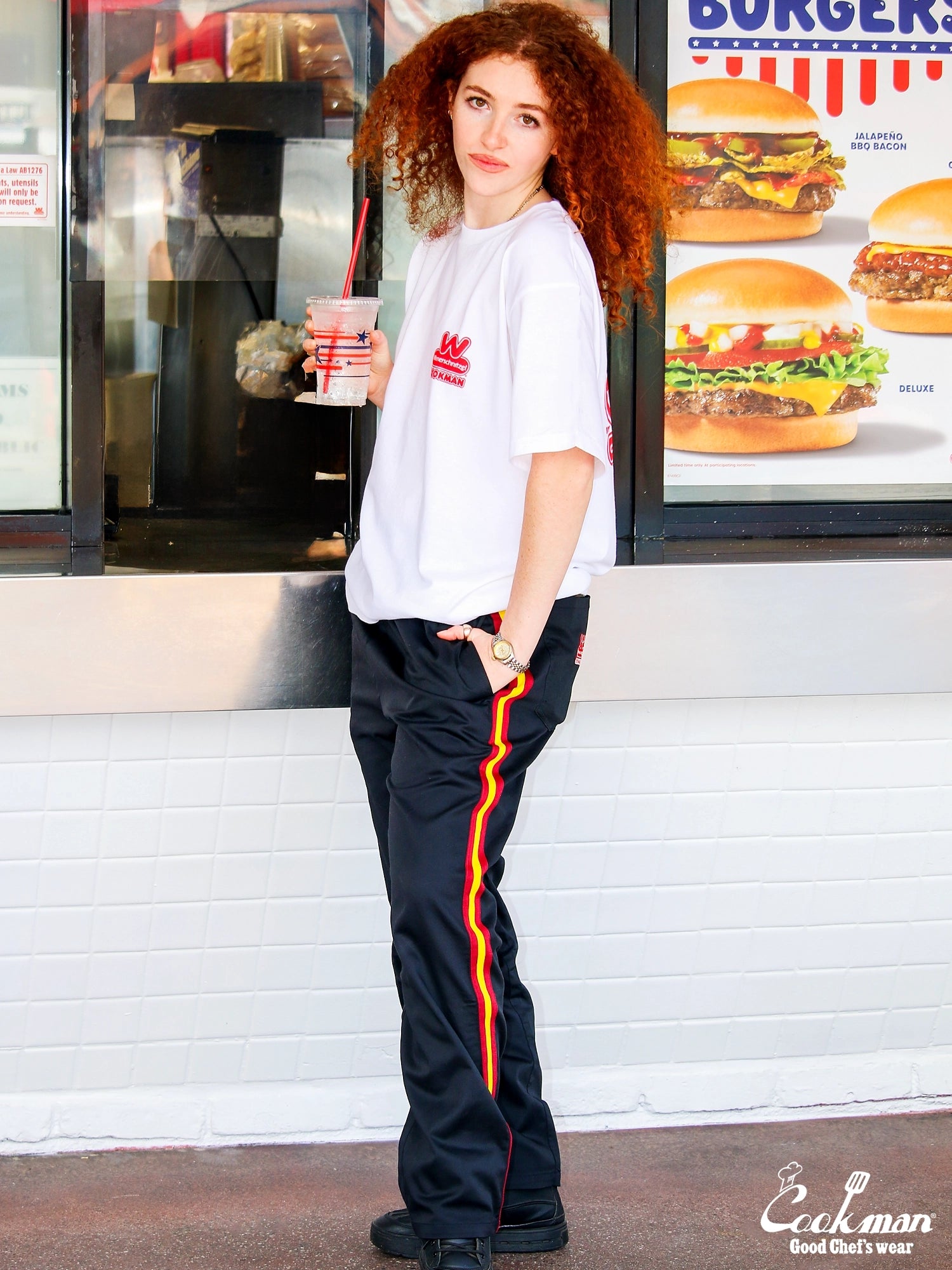 Chef Pants Semiwide - Wienerschnitzel Side Line : Black
