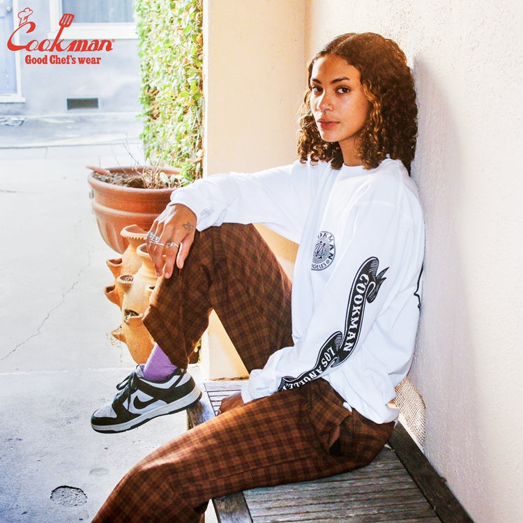 Cookman Long Sleeve Tees - Chocolate Package : White