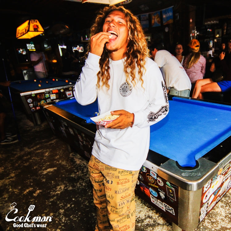 Cookman Long Sleeve Tees - Chocolate Package : White