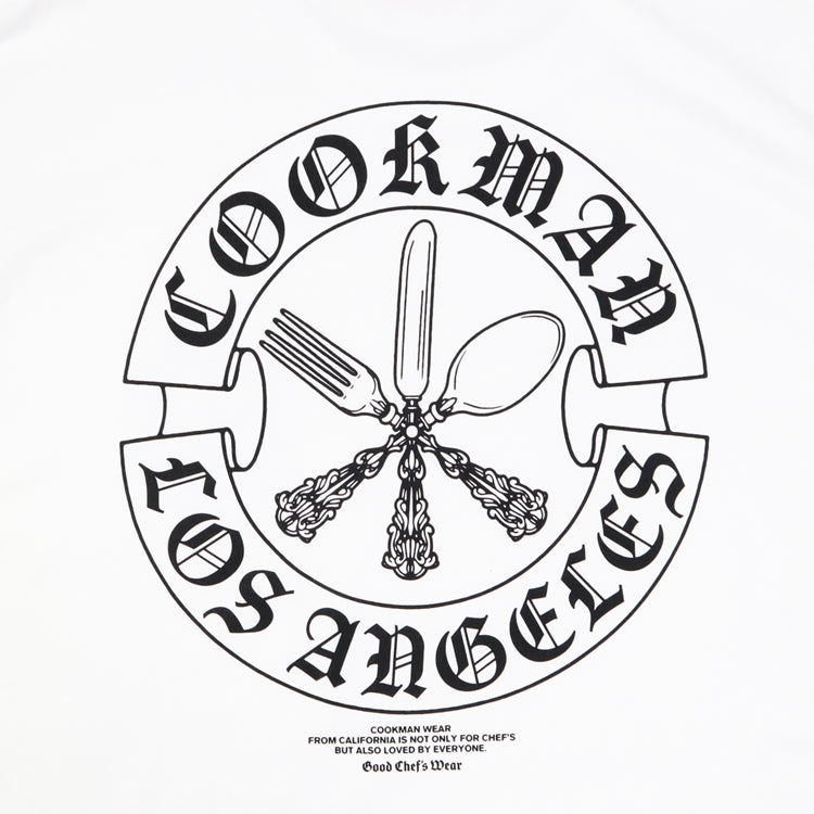 Cookman Long Sleeve Tees - Cutlery : White