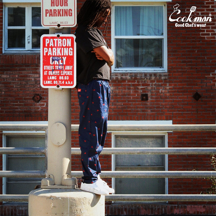 Cookman Embroidery Chef Pants - Lobster : Navy