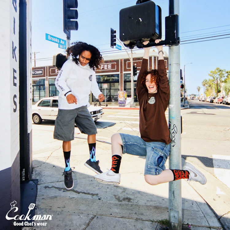 Cookman Long Sleeve Tees - Coffee & Donut : Dark Brown