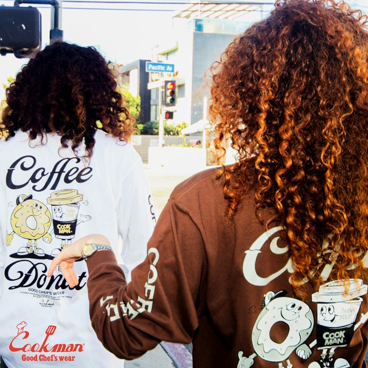 Cookman Long Sleeve Tees - Coffee & Donut : Dark Brown