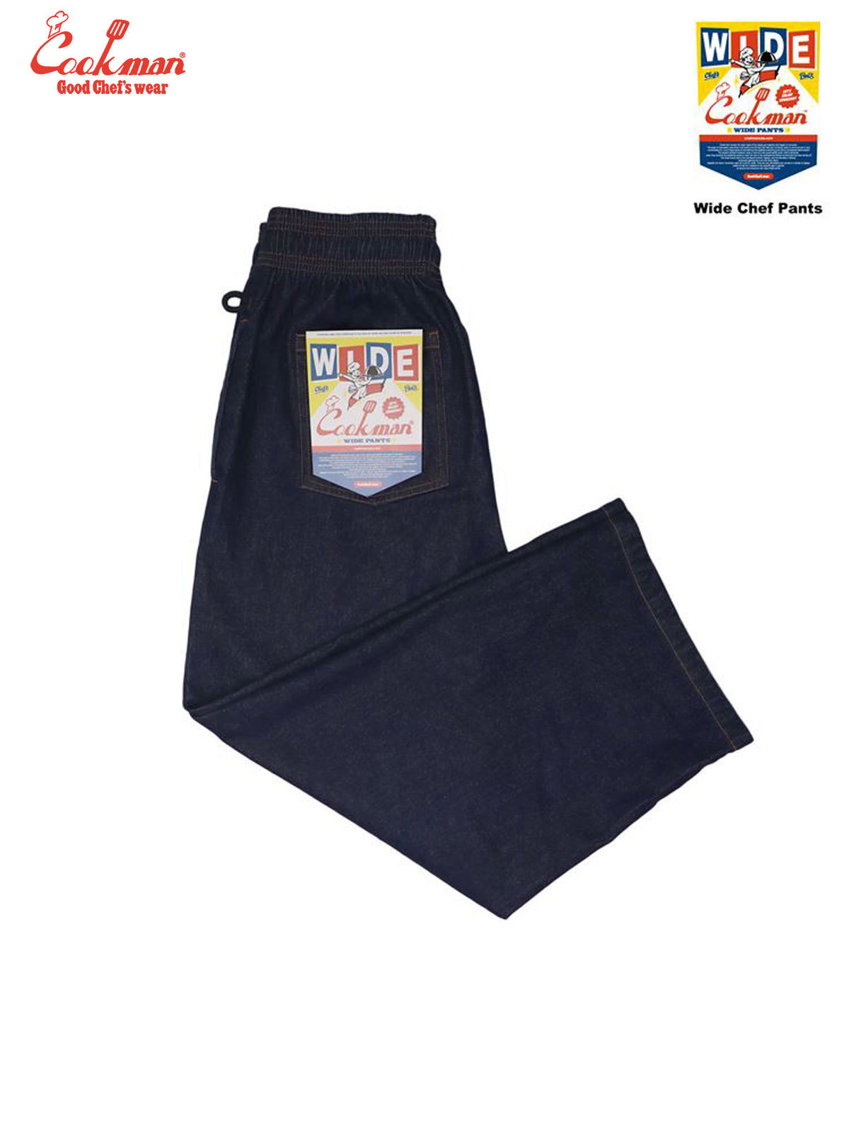 Wide Chef Pants - Denim : Navy