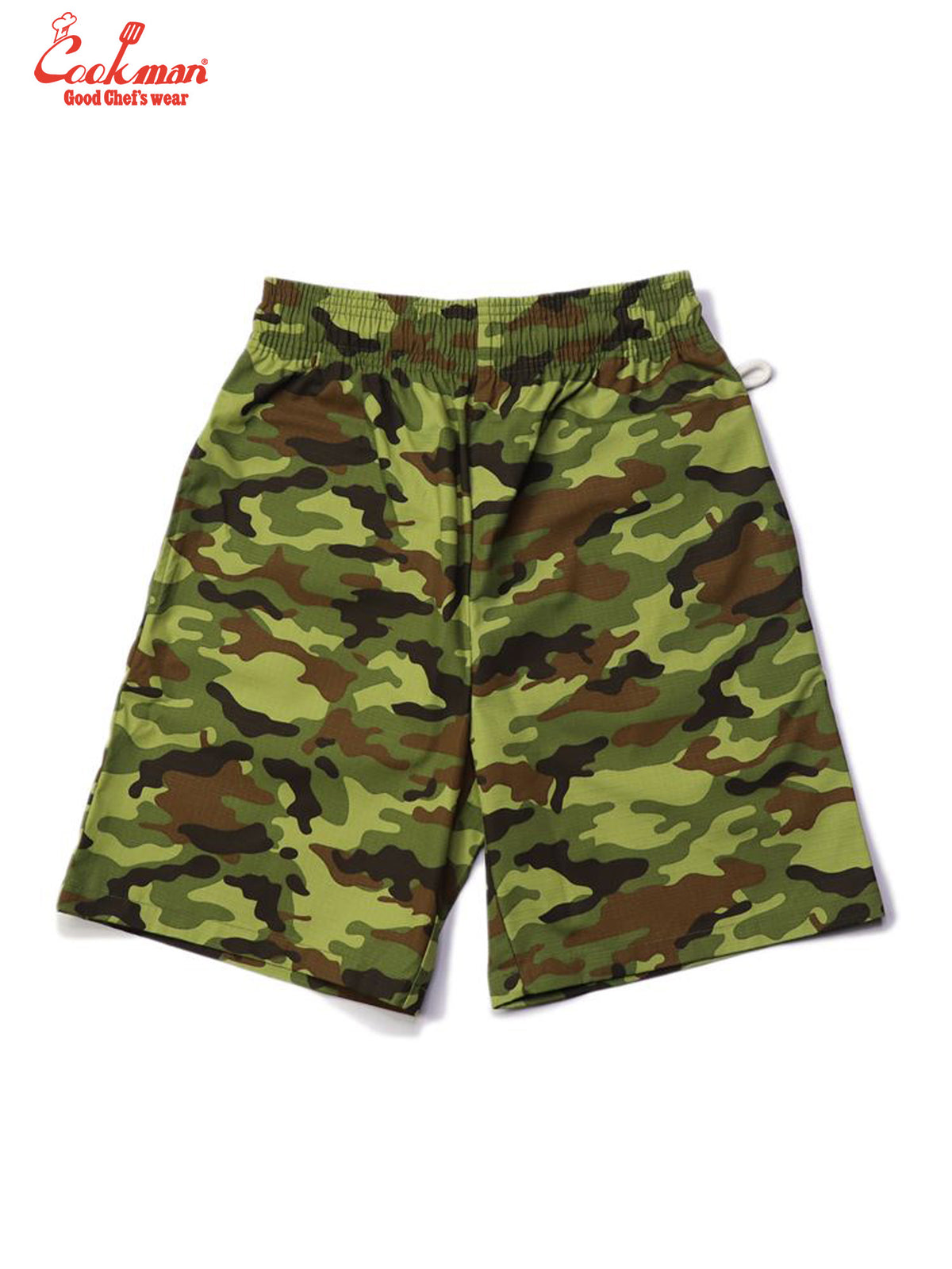 Chef Short Pants - Ripstop : Woodland Camo Green