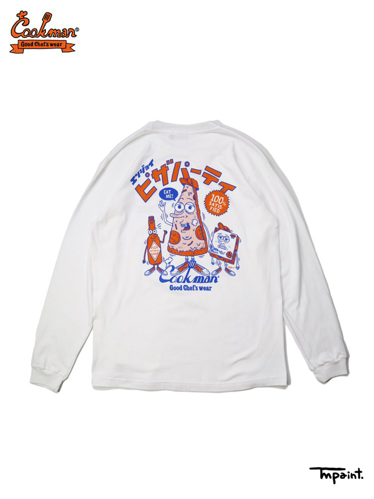 Long Sleeve Tees - TM Paint Pizza Party : White