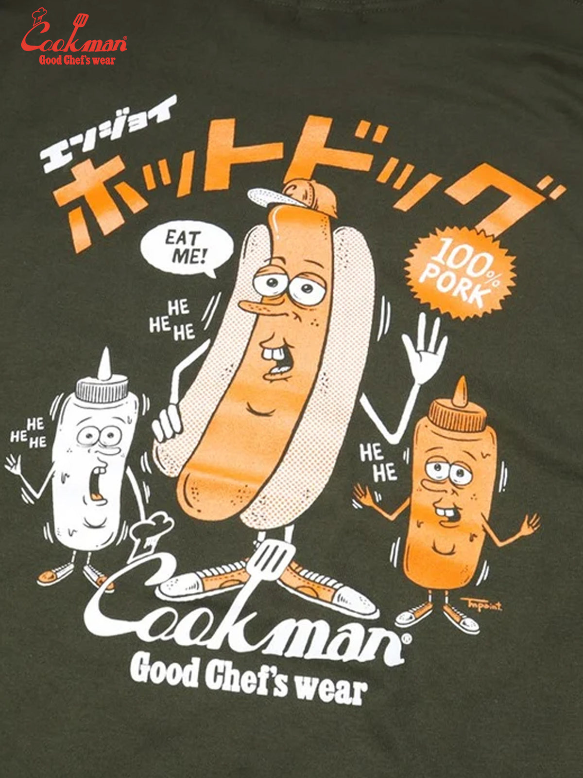 Long Sleeve Tees - TM Paint Hot Dog : Green