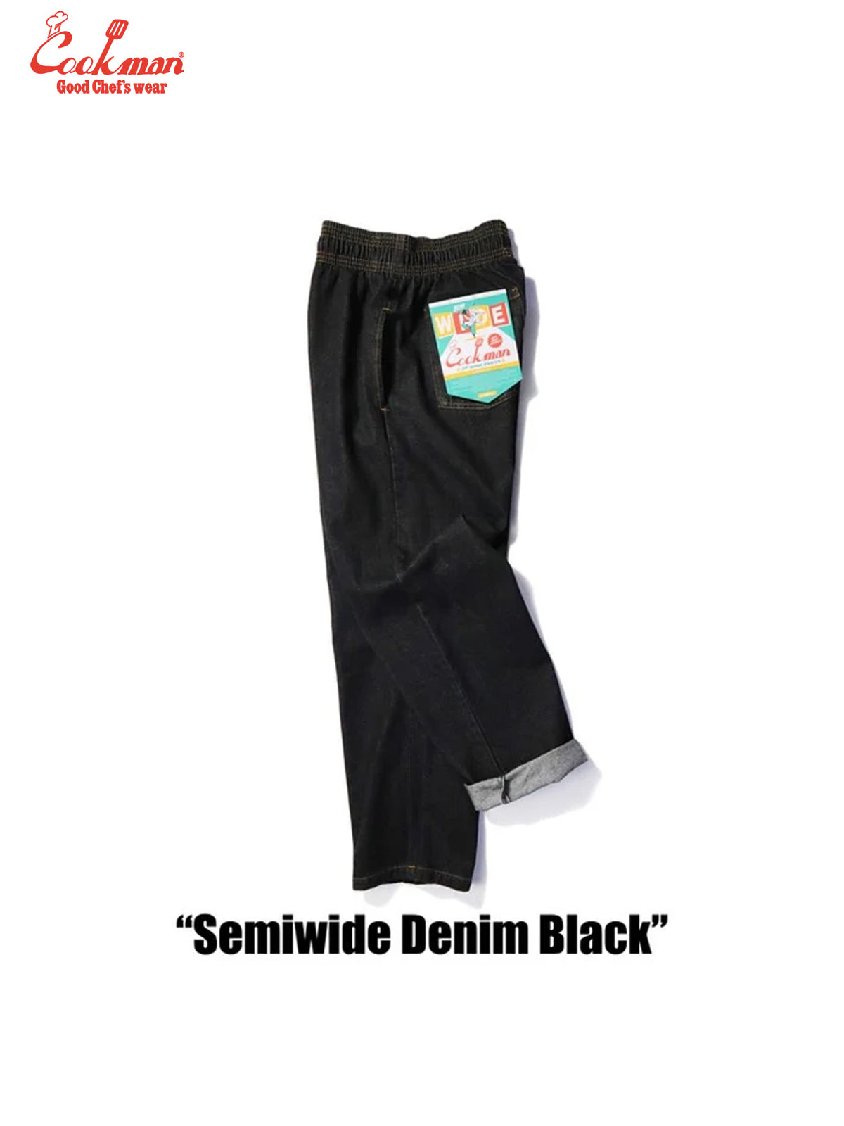 Chef Pants Semiwide- Denim : Black