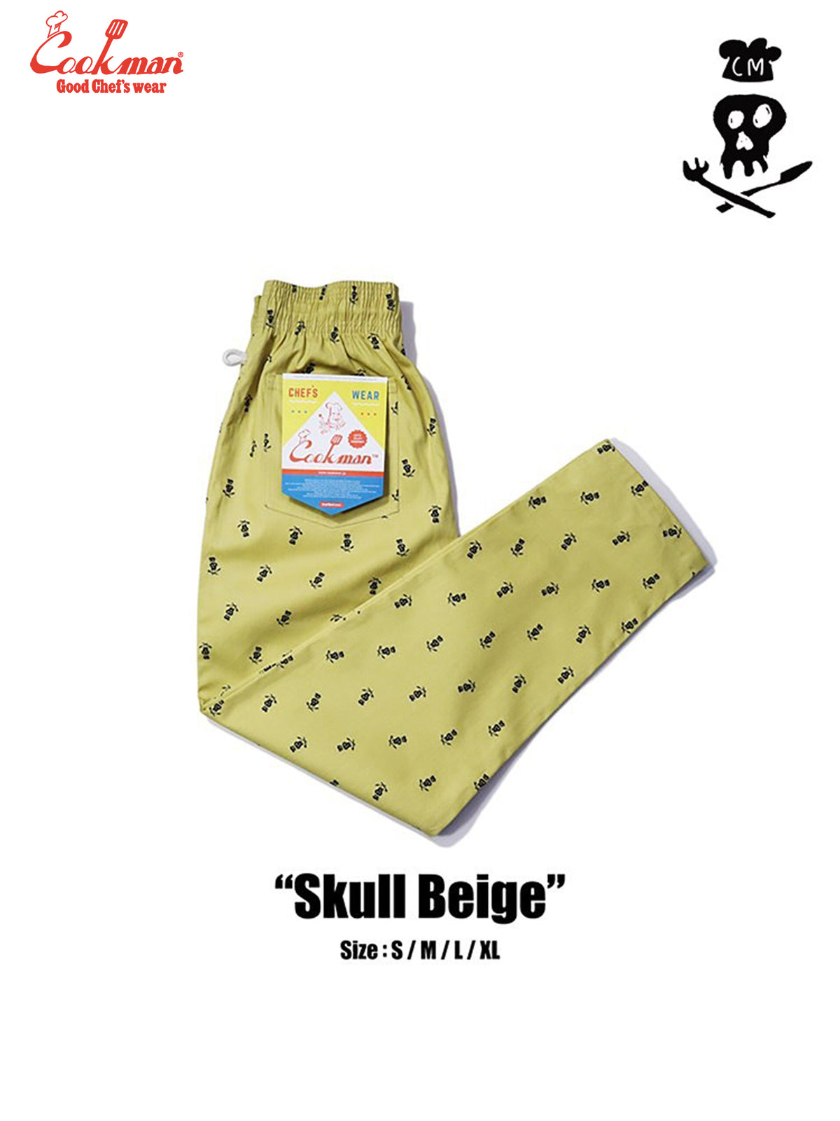 Chef Pants - Skull : Beige