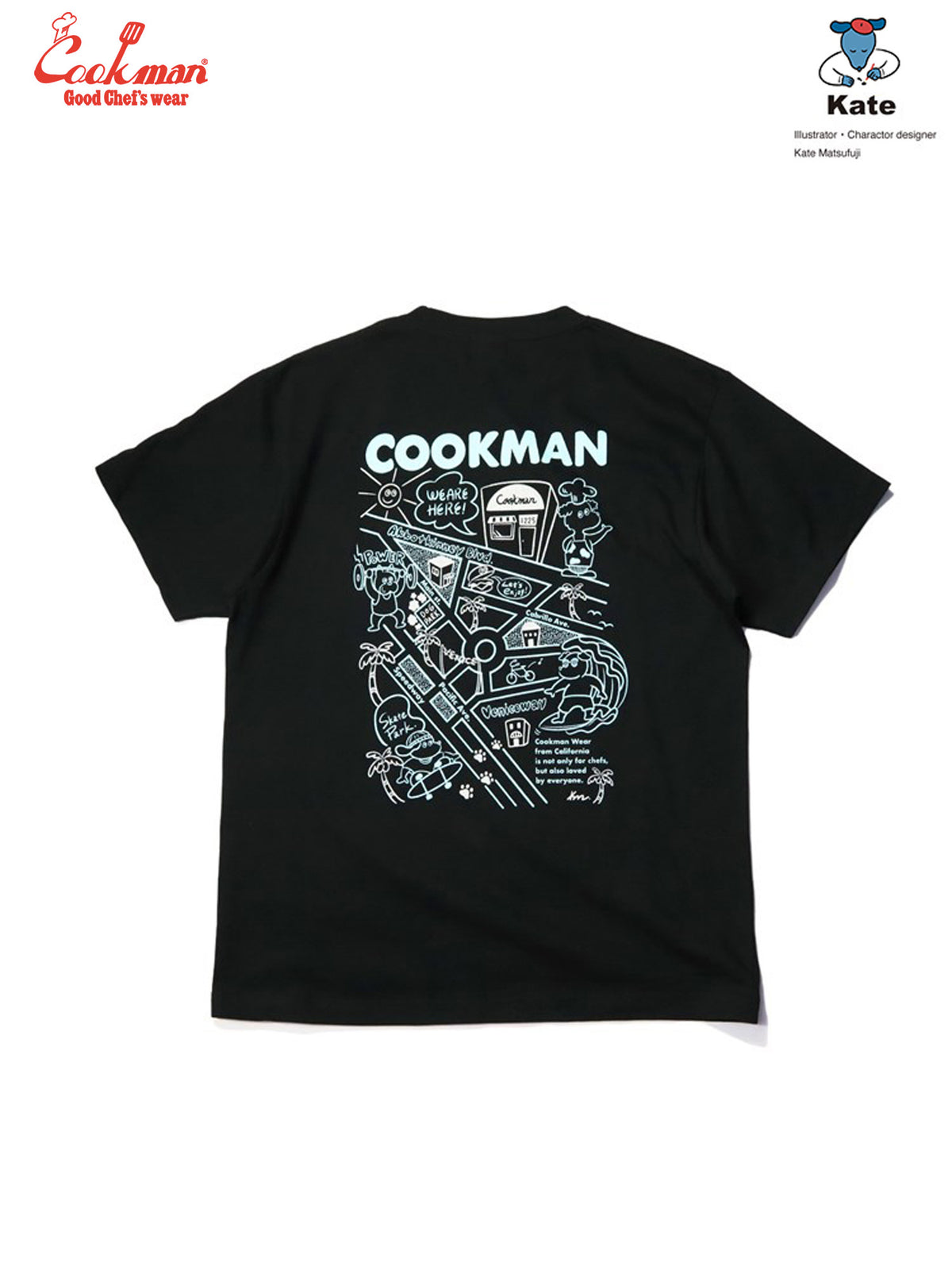 Tees -Kate Venicebeach map : Black