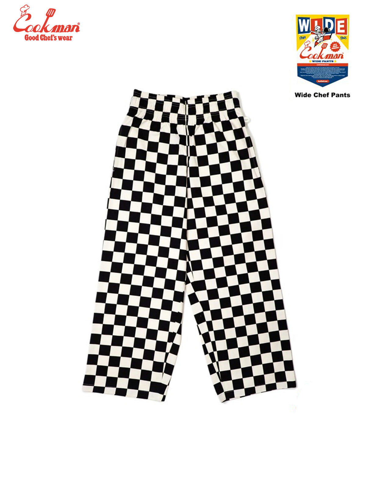 Wide Chef Pants - Checker : Black