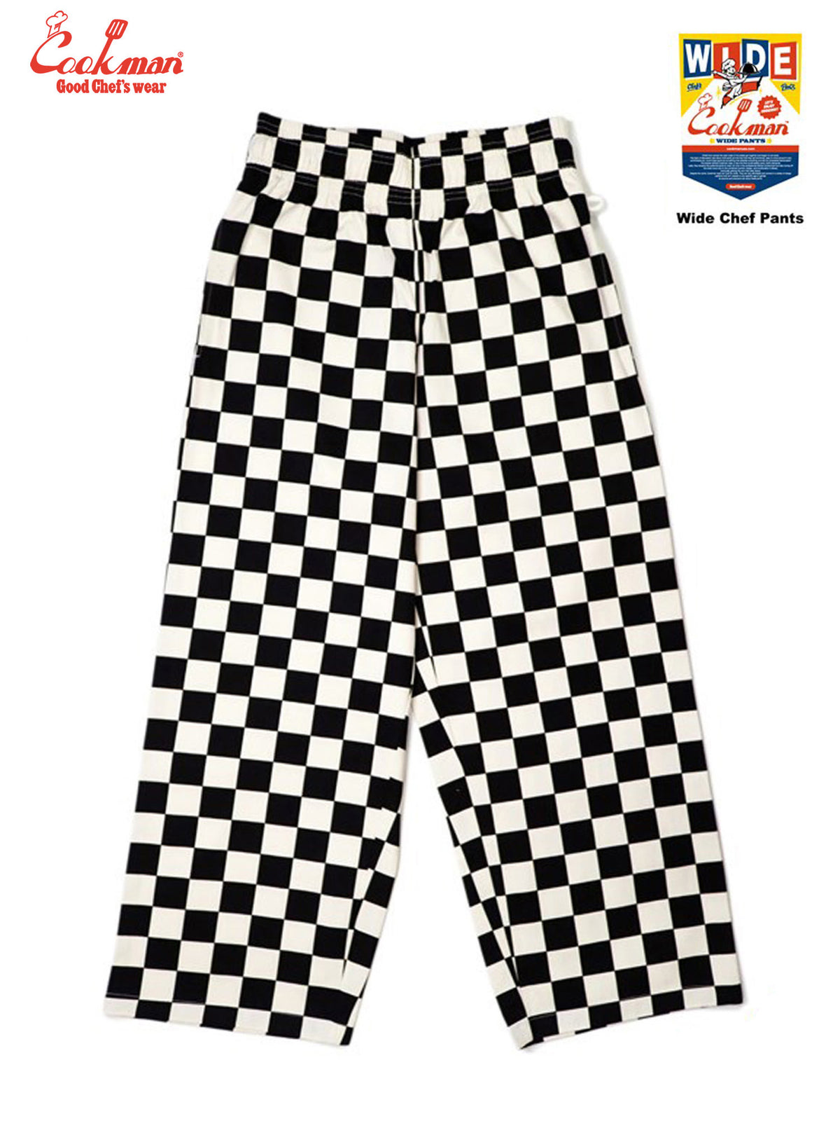 Wide Chef Pants - Checker : Black