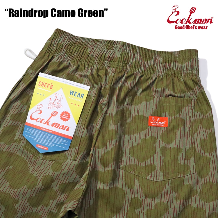 Cookman Chef Short Pants Front Pocket - Raindrop Camo : Green