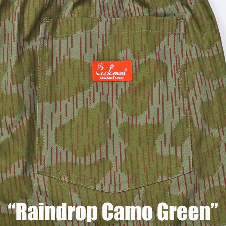 Cookman Chef Short Pants Front Pocket - Raindrop Camo : Green