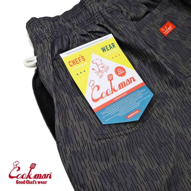 Cookman Chef Short Pants Front Pocket - Raindrop Camo : Gray