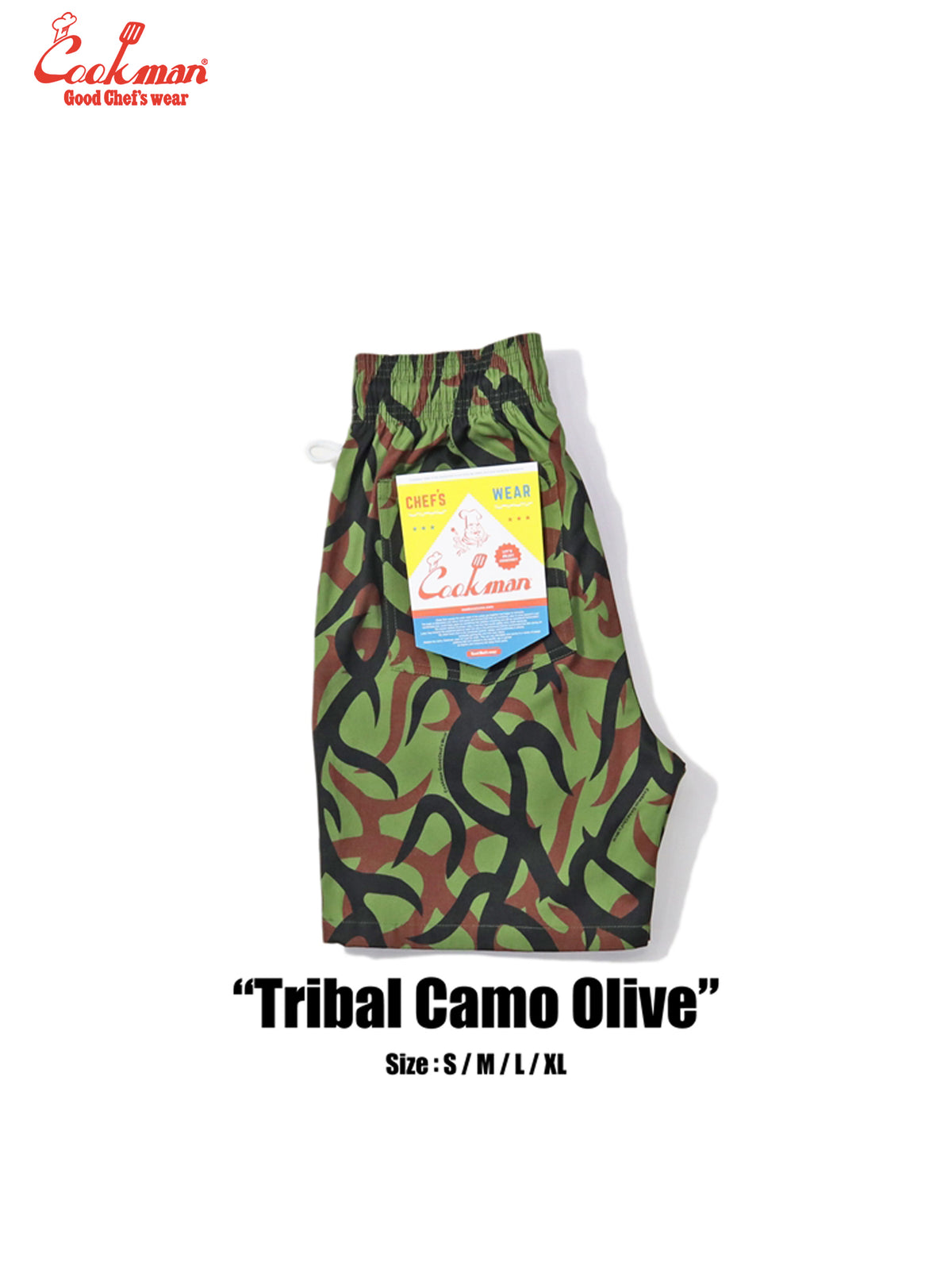 Chef Short Pants - Tribal Camo : Olive