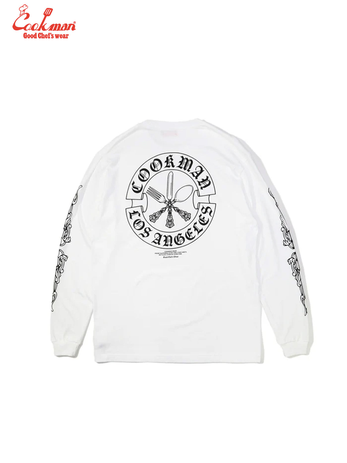 Long Sleeve Tees - Cutlery : White