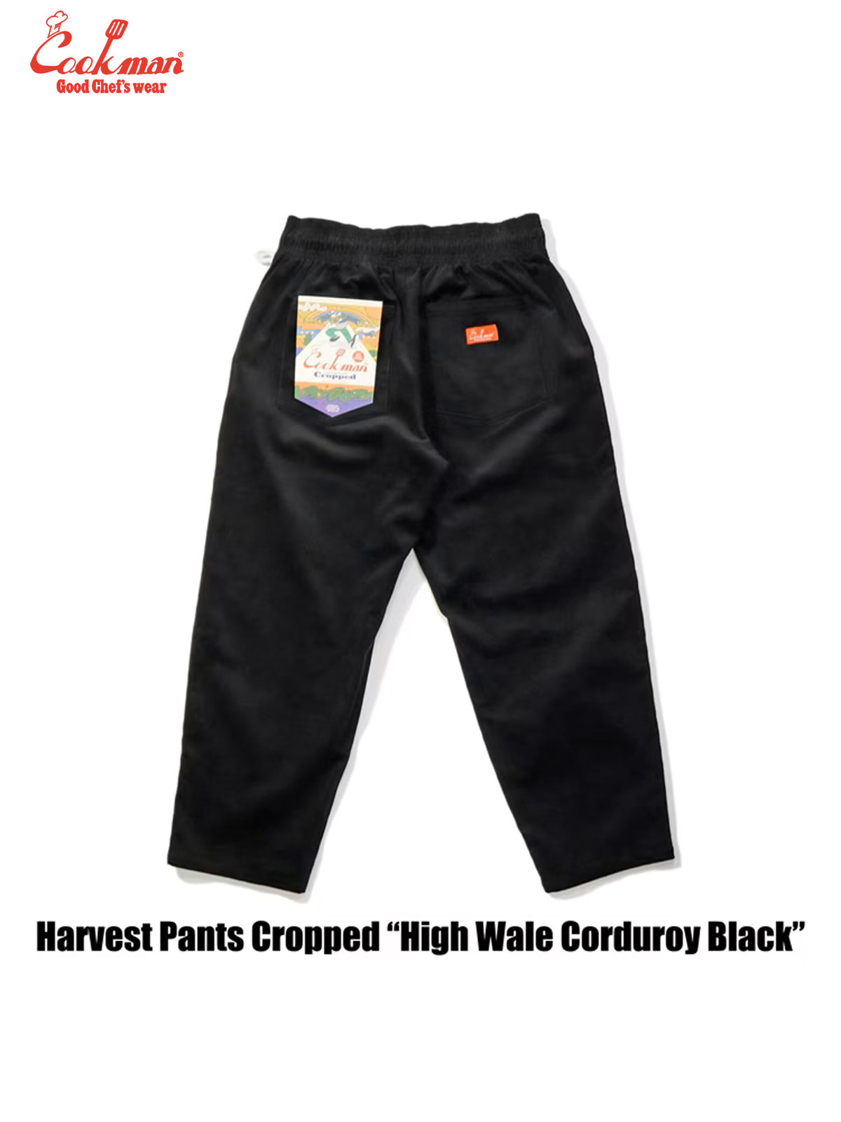 Harvest Pants Cropped - High Wale Corduroy : Black