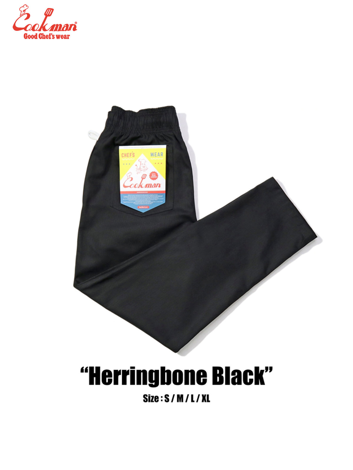 Chef Pants - Herringbone : Black