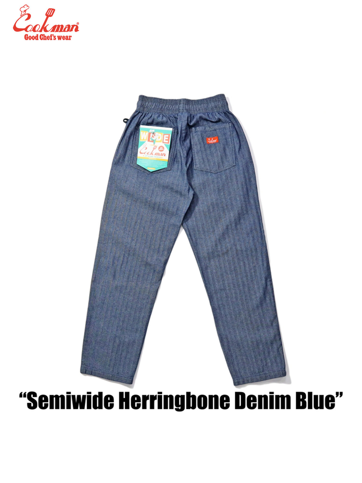 Chef Pants Semiwide - Herringbone Denim : Blue