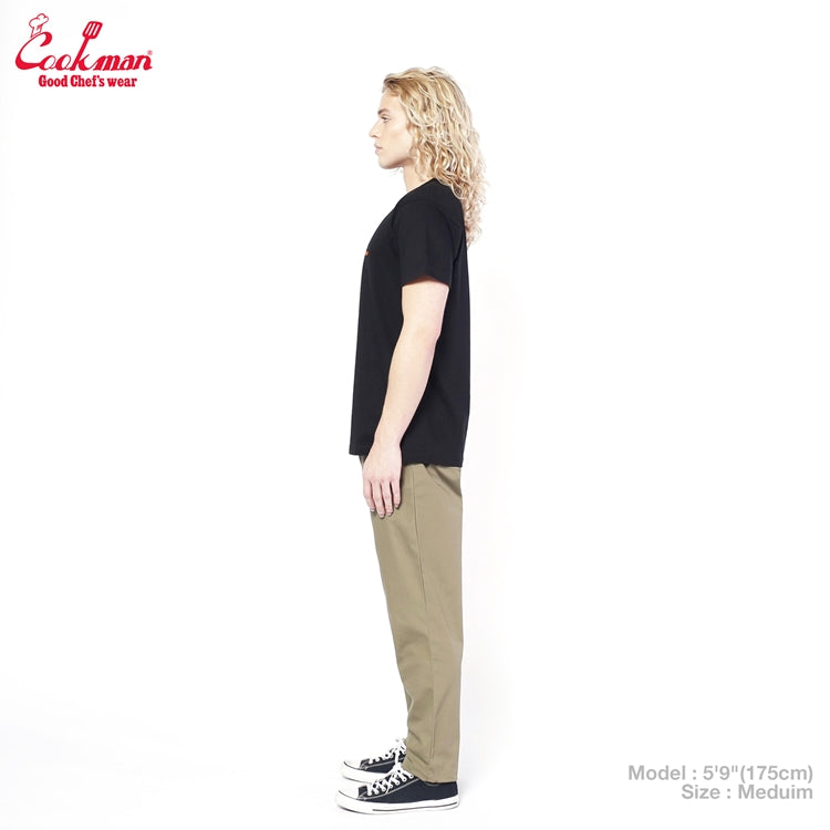 Cookman Embroidery Tees - Restaurant : Black