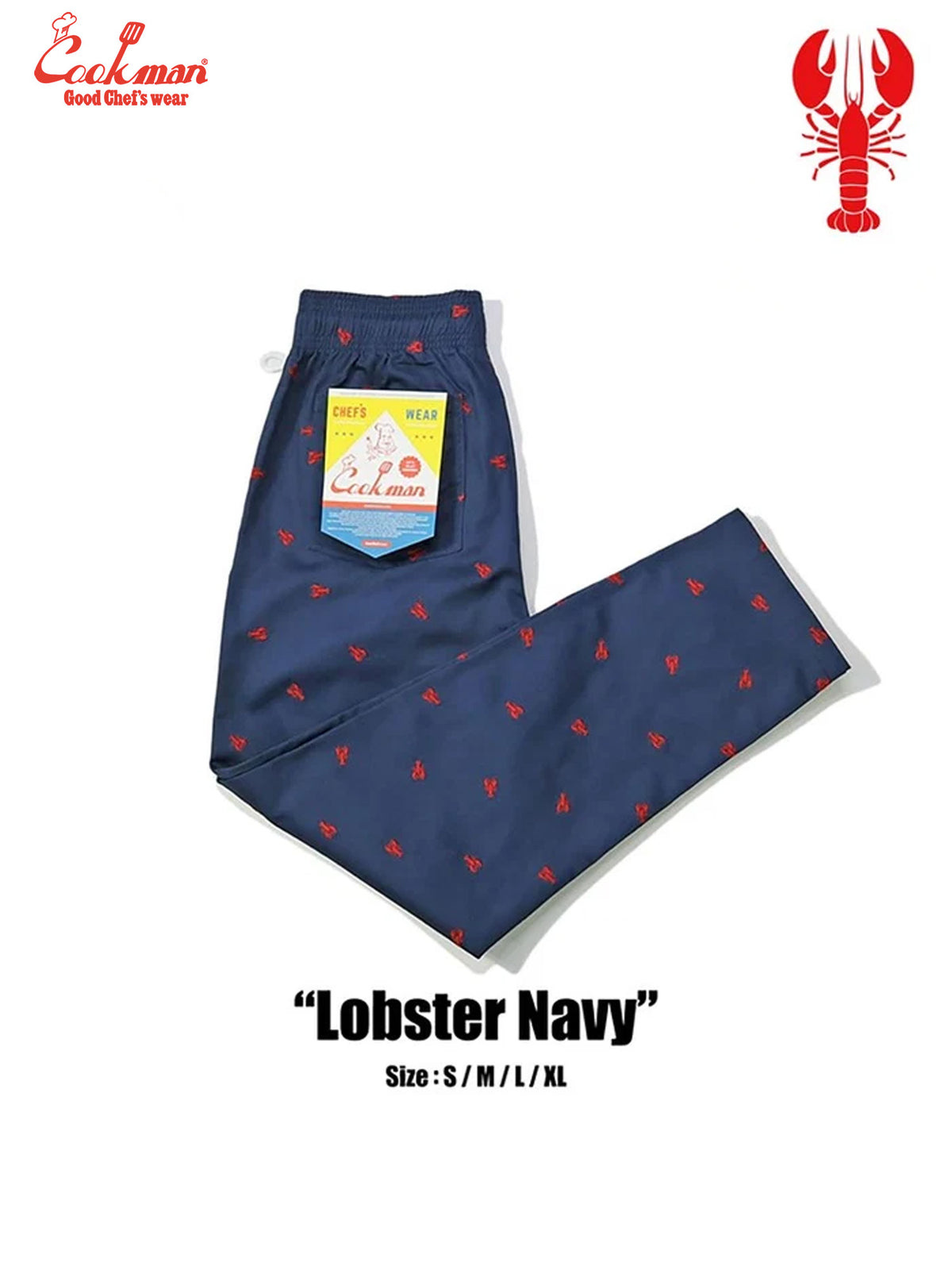 Embroidery Chef Pants - Lobster : Navy