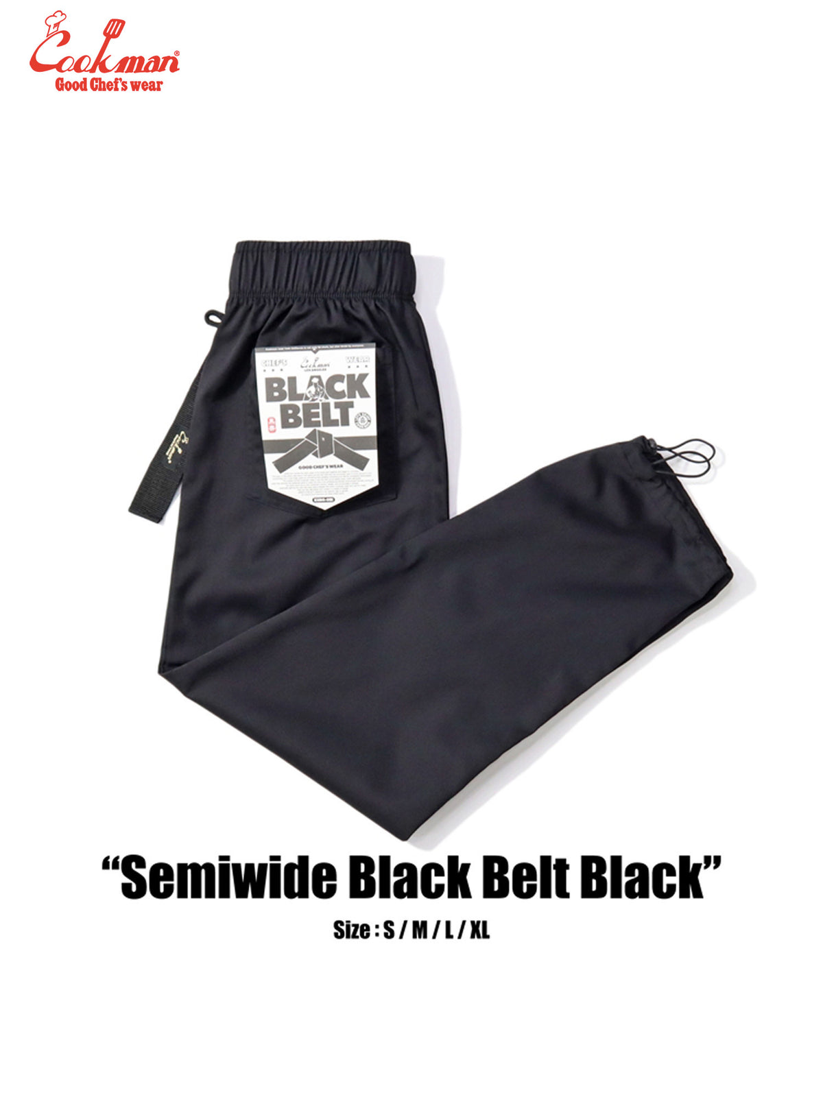 Chef Pants Semiwide - Black Belt : Black