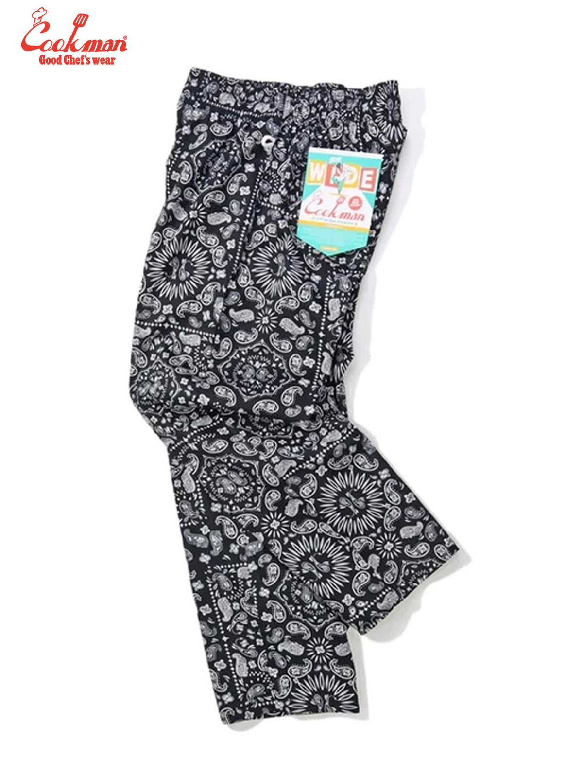 Chef Pants Semiwide - Paisley : Black