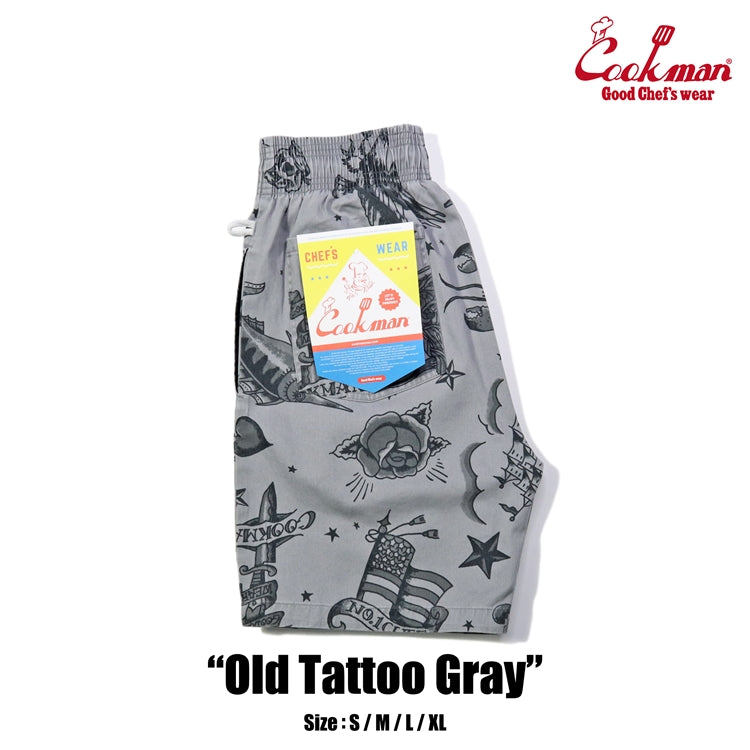 Cookman Chef Short Pants - Old Tattoo : Gray