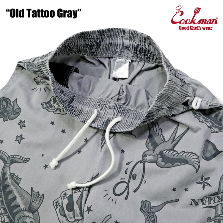 Cookman Chef Short Pants - Old Tattoo : Gray