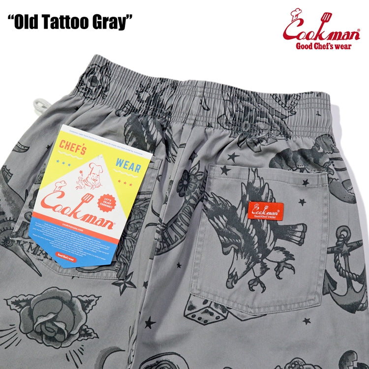 Cookman Chef Short Pants - Old Tattoo : Gray