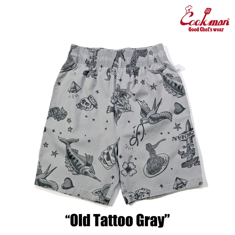 Cookman Chef Short Pants - Old Tattoo : Gray