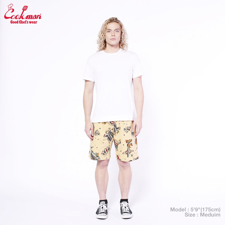 Cookman Chef Short Pants - Old Tattoo : Beige