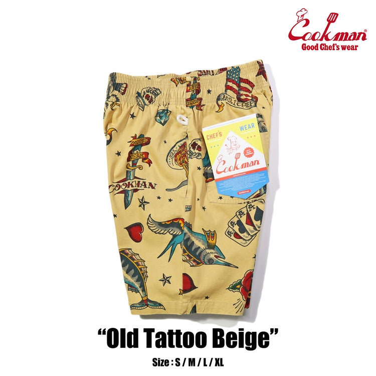 Cookman Chef Short Pants - Old Tattoo : Beige