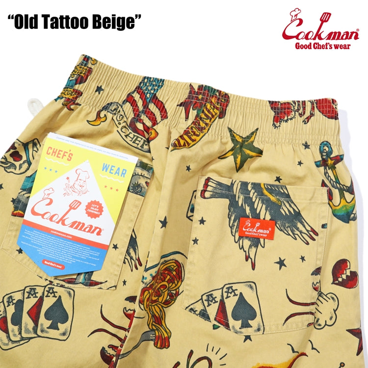 Cookman Chef Short Pants - Old Tattoo : Beige