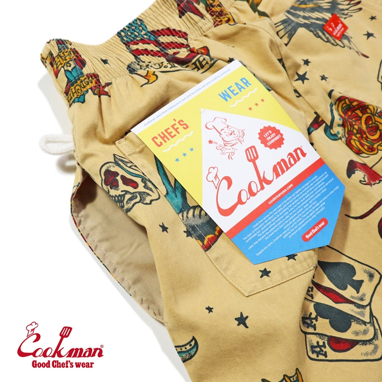 Cookman Chef Short Pants - Old Tattoo : Beige