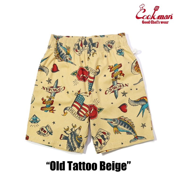 Cookman Chef Short Pants - Old Tattoo : Beige