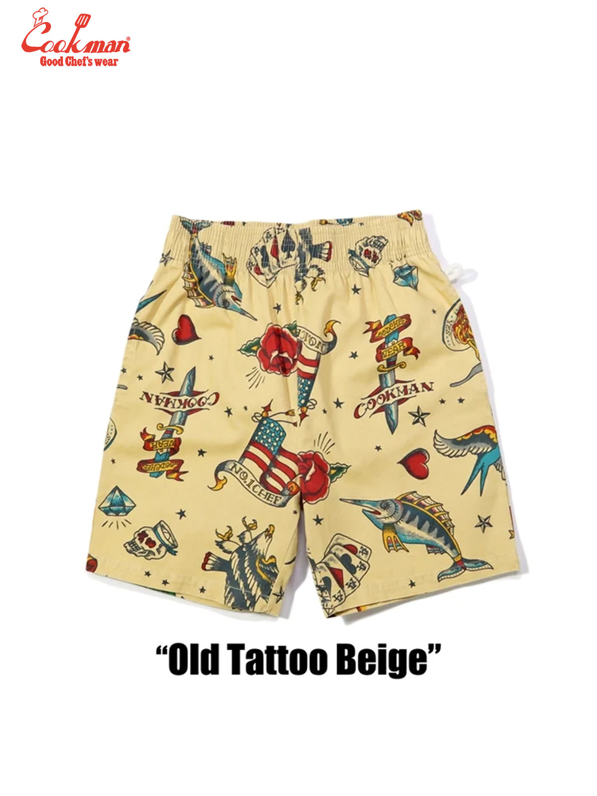 Chef Short Pants - Old Tattoo : Beige