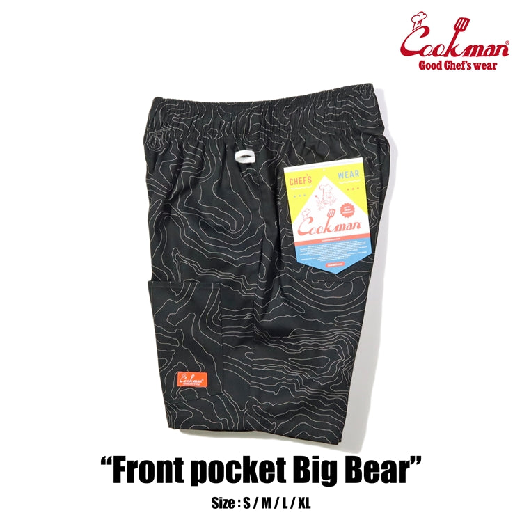 Cookman Chef Short Pants Front Pocket - Big Bear : Black