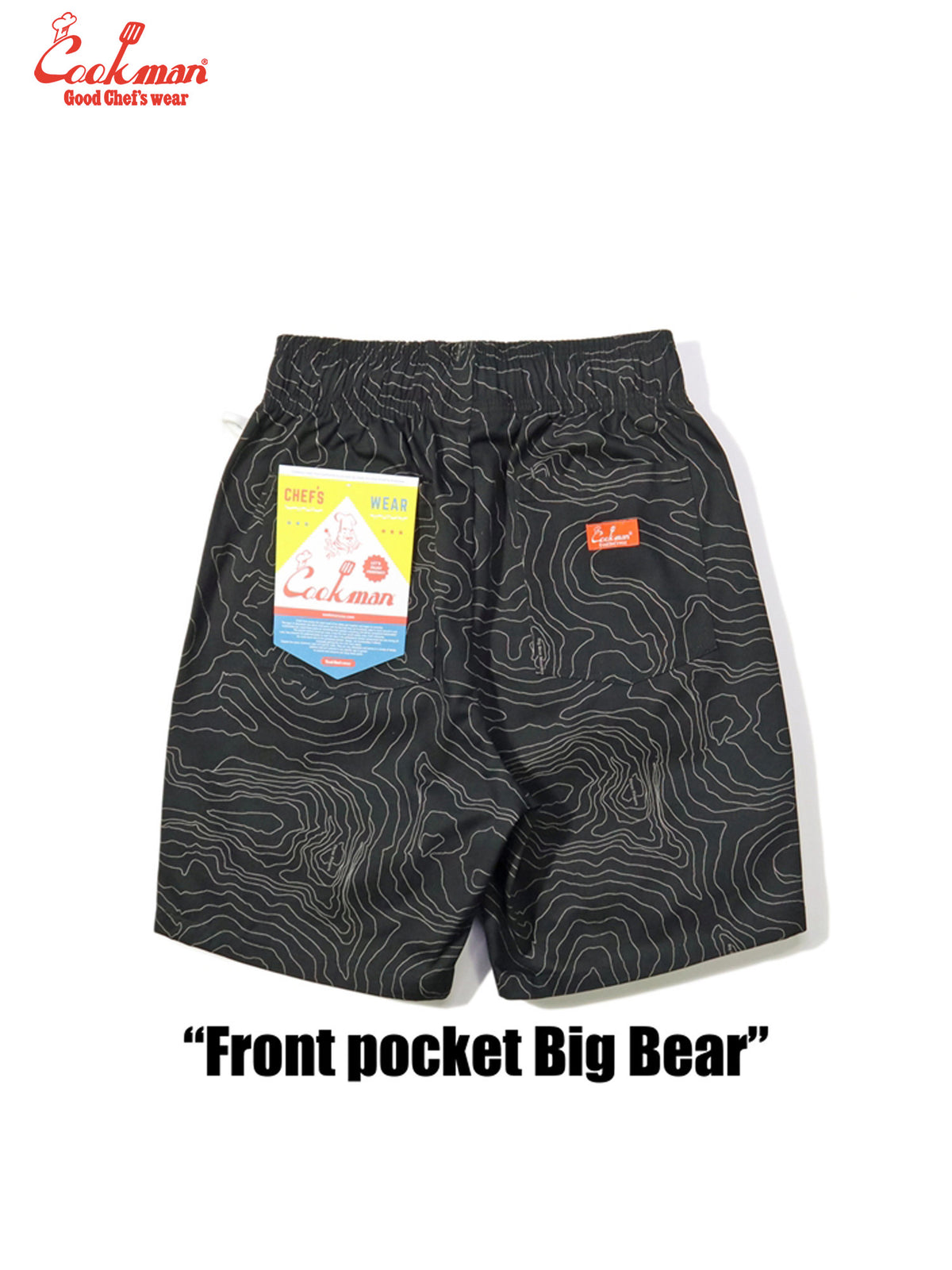 Chef Short Pants Front Pocket - Big Bear : Black