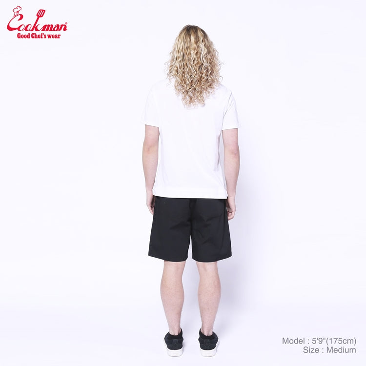 Cookman Chef Short Pants Front Pocket - Ripstop : Black