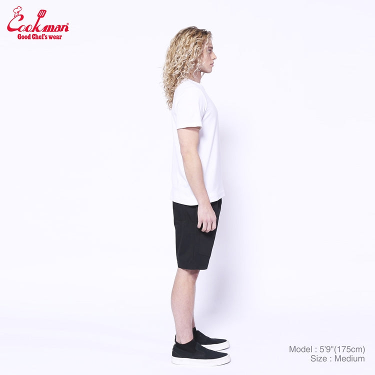 Cookman Chef Short Pants Front Pocket - Ripstop : Black