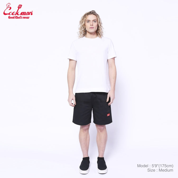 Cookman Chef Short Pants Front Pocket - Ripstop : Black