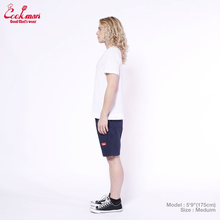 Cookman Chef Short Pants Front Pocket - Ripstop : Navy