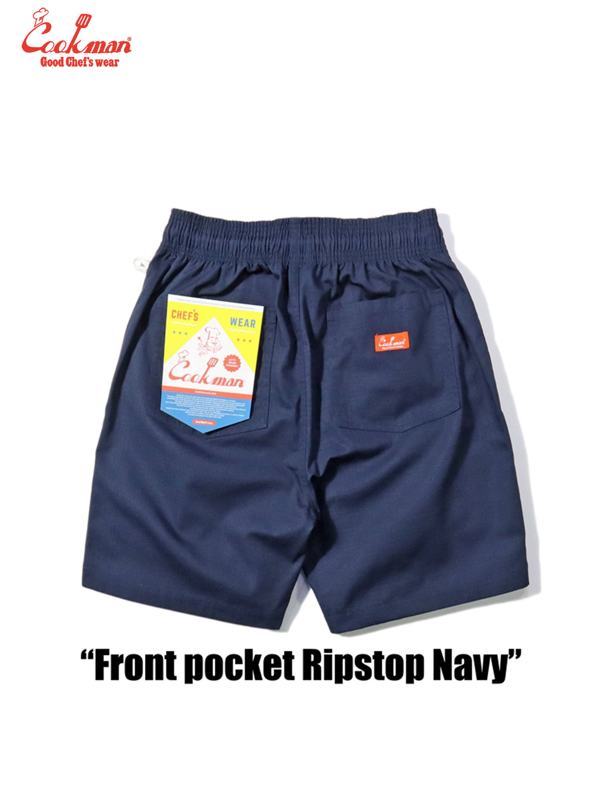 Chef Short Pants Front Pocket - Ripstop : Navy
