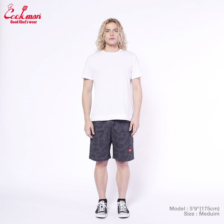 Cookman Chef Short Pants Front Pocket - Raindrop Camo : Gray